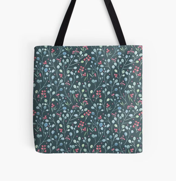 Color Floral Flower Leave Natural Pattern Design Background Pastel Tote Bag