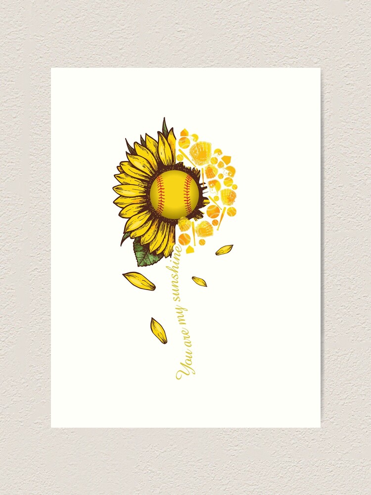 You Are My Sunshine Sunflower Softball T-Shirt You Are My Sunshine Sunflower Softball T-Shirt