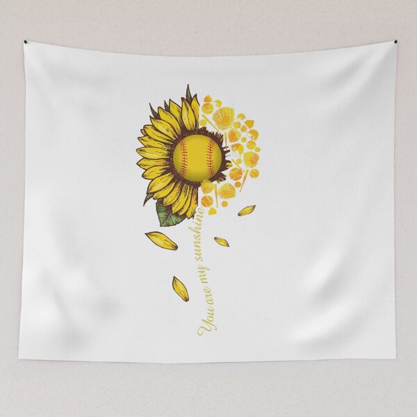 Item preview, You Are My Sunshine Softball Sunflower T shirt designed and sold by TeeBoo.