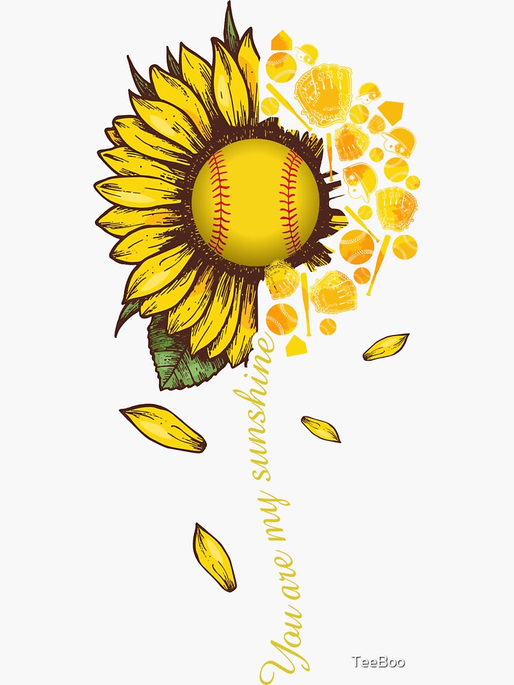 You Are My Sunshine Sunflower Softball T-Shirt You Are My Sunshine Sunflower Softball T-Shirt