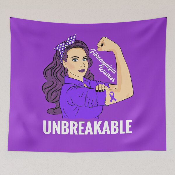 Item preview, Fibromyalgia Awareness Warrior Unbreakable Support designed and sold by ZNOVANNA.