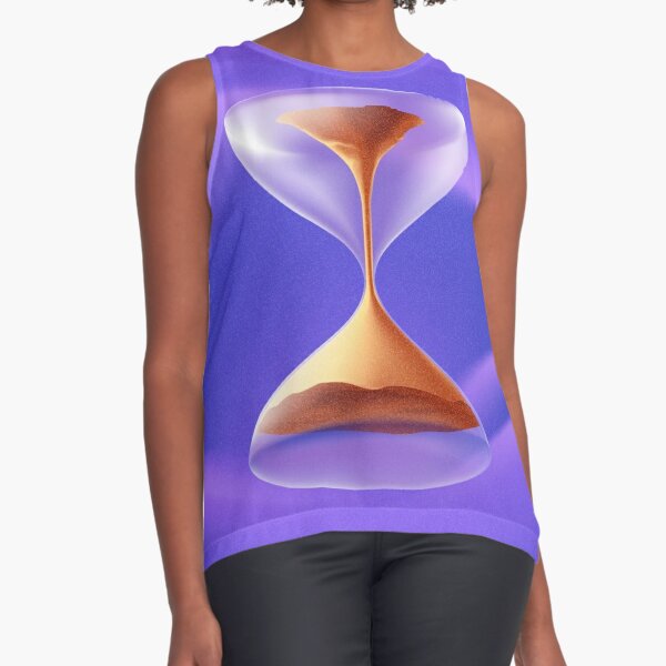 #Physics #Time #water liquid, abstract, #illustration, art, hourglass, horizontal, no people, design, colors, deadline, alertness Sleeveless Top
