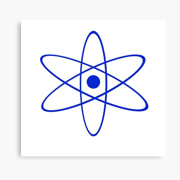 #Atom #Symbol #Emoji #Physics illustration symbol shape abstract design creativity art science element performance imagination Canvas Print