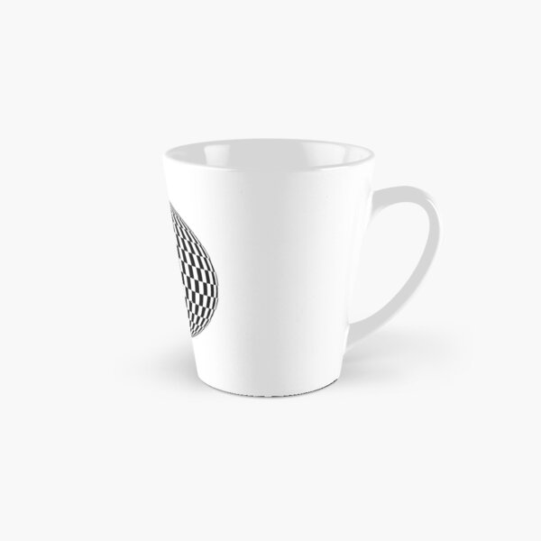 Sphere, illustration, design, ball, vector, shape, black and white, monochrome Tall Mug
