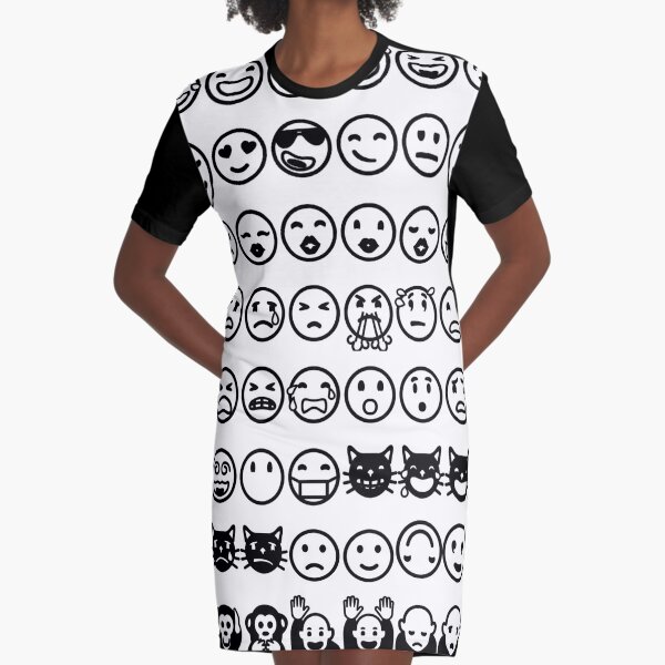 Emoji 絵文字えもじ /ɪˈmoʊdʒi/ [emodʑi] emojis ideograms smileys electronic messages web pages genres Graphic T-Shirt Dress