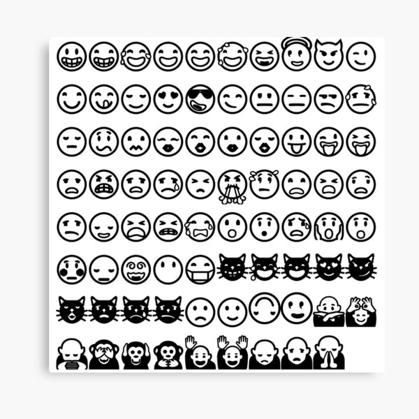 Emoji  絵文字えもじ  /ɪˈmoʊdʒi/ [emodʑi] emojis ideograms smileys electronic messages web pages genres Canvas Print
