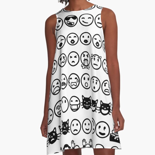 Emoji  絵文字えもじ  /ɪˈmoʊdʒi/ [emodʑi] emojis ideograms smileys electronic messages web pages genres A-Line Dress