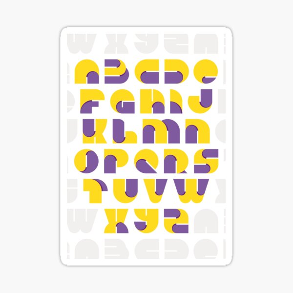 ALPHABET round - bicolor Sticker