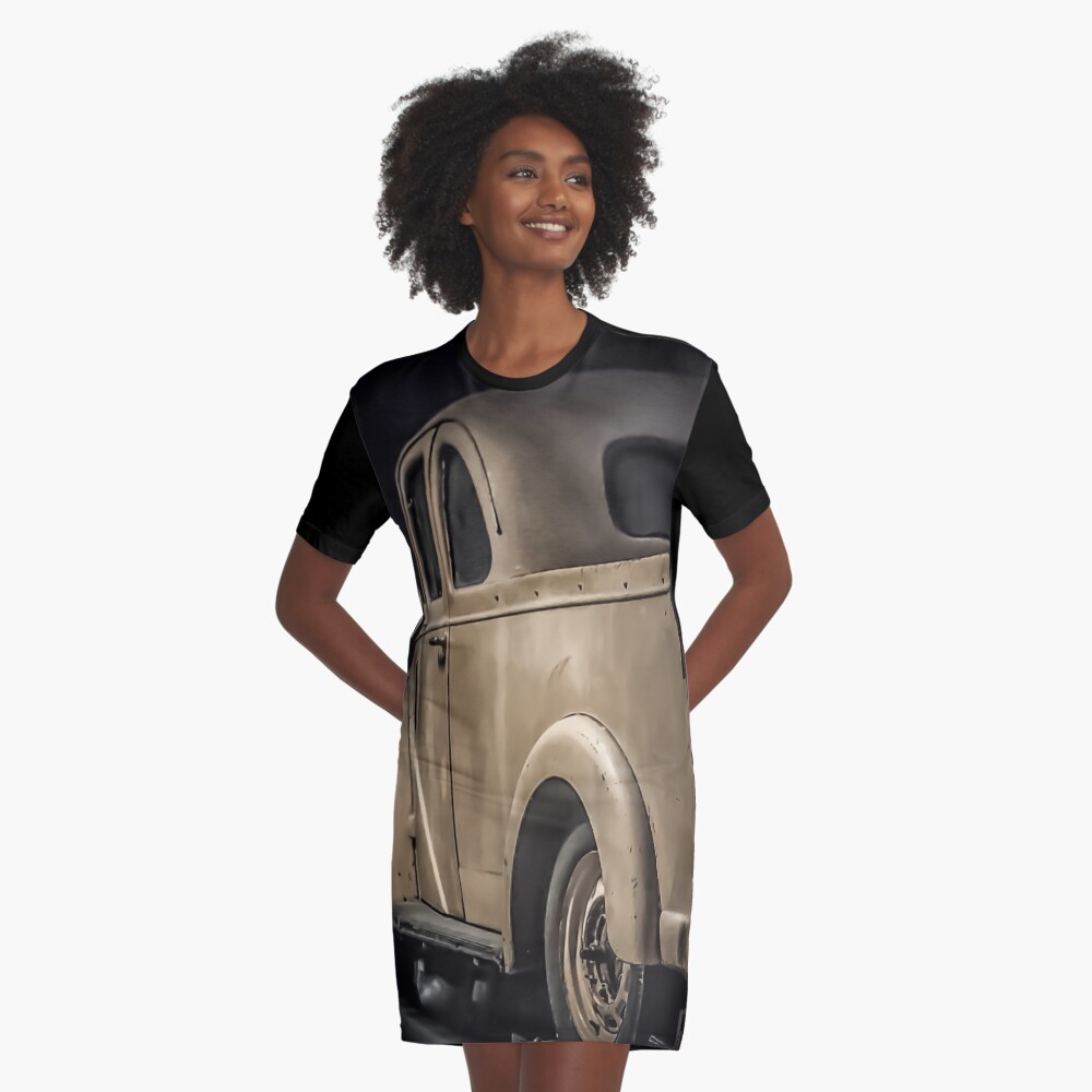 Retro Oldschool Ford Prefect Graphic Design Graphic T-Shirt Dress