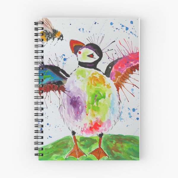 Item preview, Colourful Puffin and a Bumble bee designed and sold by Casimirasart.