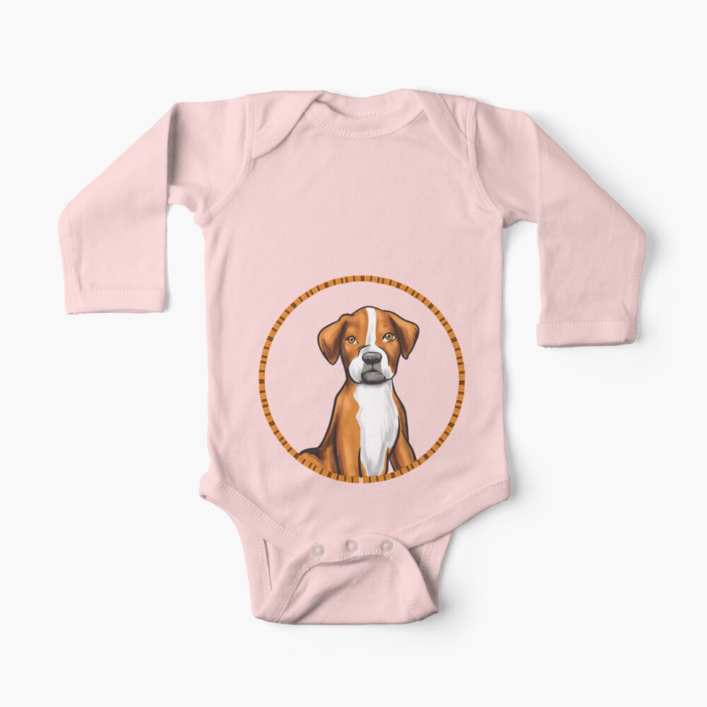 Body Para Bebe Cachorro De Perro Boxer De Jelisandie Redbubble