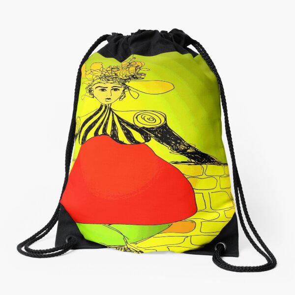 The Fat Lady Sings Drawstring Bag