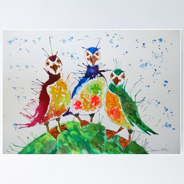 Item preview, Colourful Puffins designed and sold by Casimirasart.