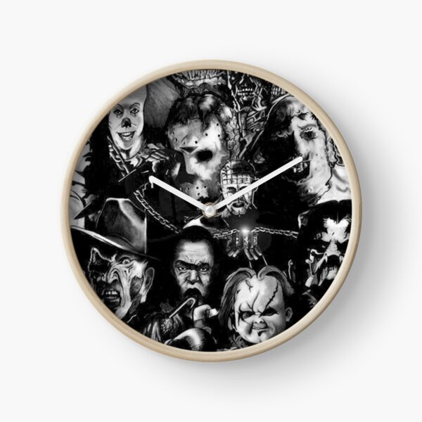 Horror Movie Collage Clock