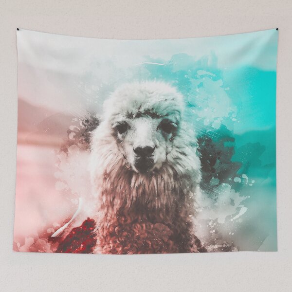 Item preview, Llama Watercolor Painting designed and sold by artworkbyrihen.