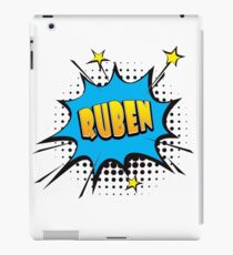 Comic book speech bubble font first name Ruben iPad Case/Skin
