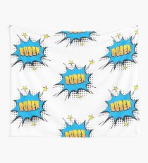 Comic book speech bubble font first name Ruben Wall Tapestry