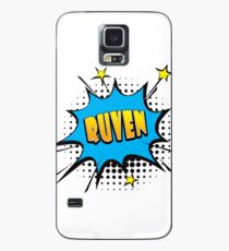 Comic book speech bubble font first name Ruven Case/Skin for Samsung Galaxy