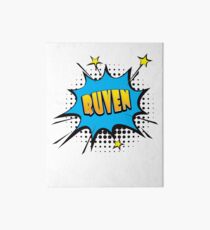Comic book speech bubble font first name Ruven Art Board