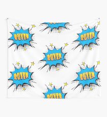 Comic book speech bubble font first name Ruven Wall Tapestry