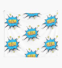 Comic book speech bubble font first name Shane Wall Tapestry