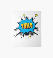 Comic book speech bubble font first name Thilo Art Board
