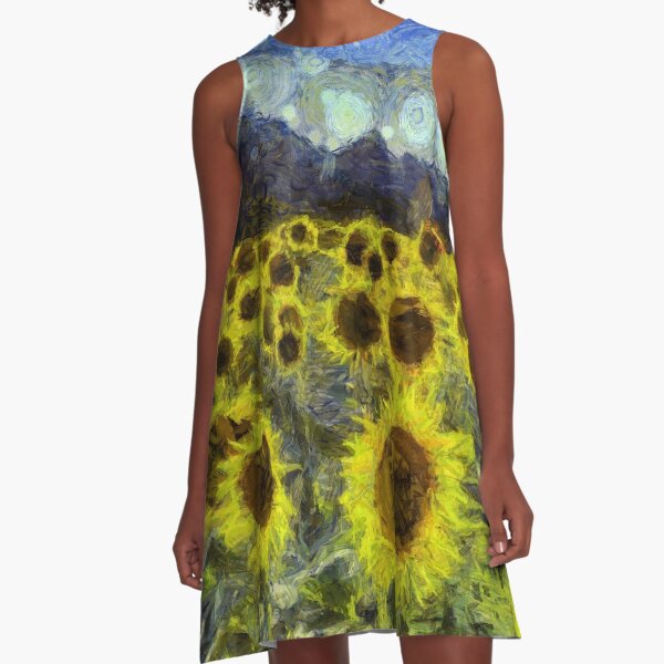 summer sunflower dress