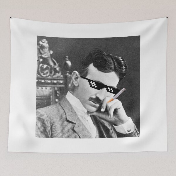 Item preview, Nikola Tesla Napoleon badass look with cigarette designed and sold by nthdesign.