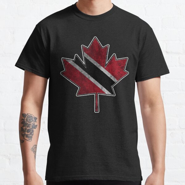 Trinidadian Canadian - Maple Leaf Clipped Into Trinidadian National Flag Classic T-Shirt