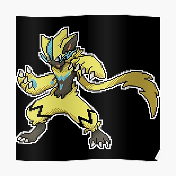 Zeraora Pokemon Pixel Art Pattern Dessin Pixel Coloriage Manga | Images ...