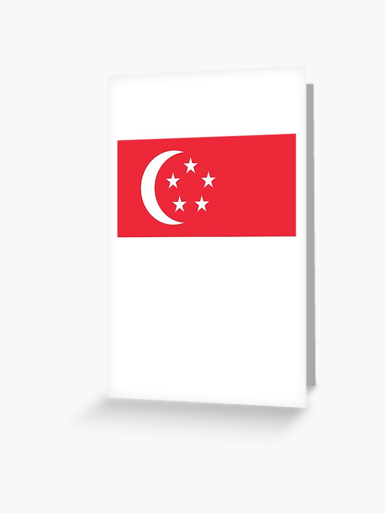 the singapore flag greeting card by tawerart redbubble redbubble