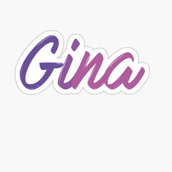 "Gina" Sticker by Shalomjoy Redbubble