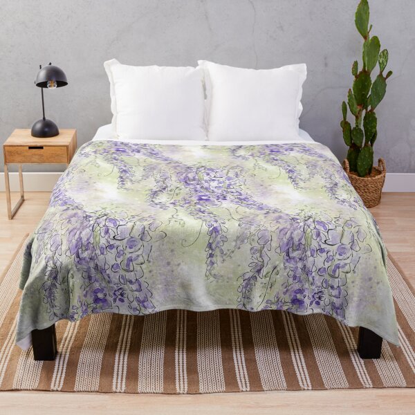 Item preview, Purple Wisteria Flowers Floral Design designed and sold by Clare Walker.