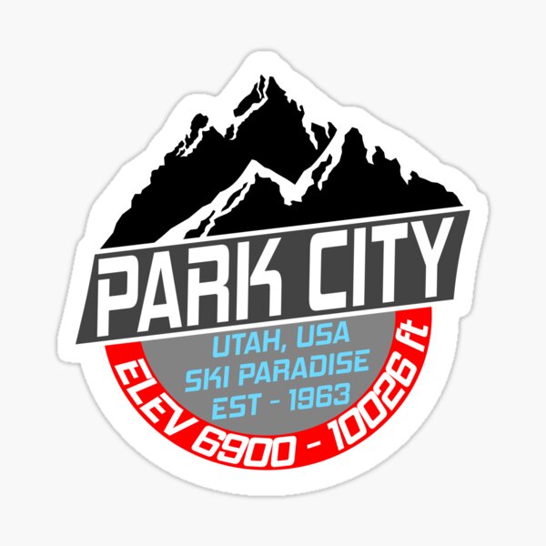 Ski Park City Utah USA Skiing Paradise Sticker