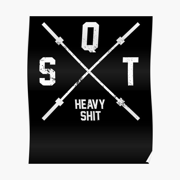 SQT Squat Weightlifting Leg Day Poster
