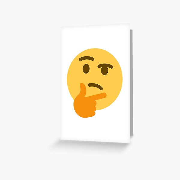 Thinking emoji meme (small) | Greeting Card