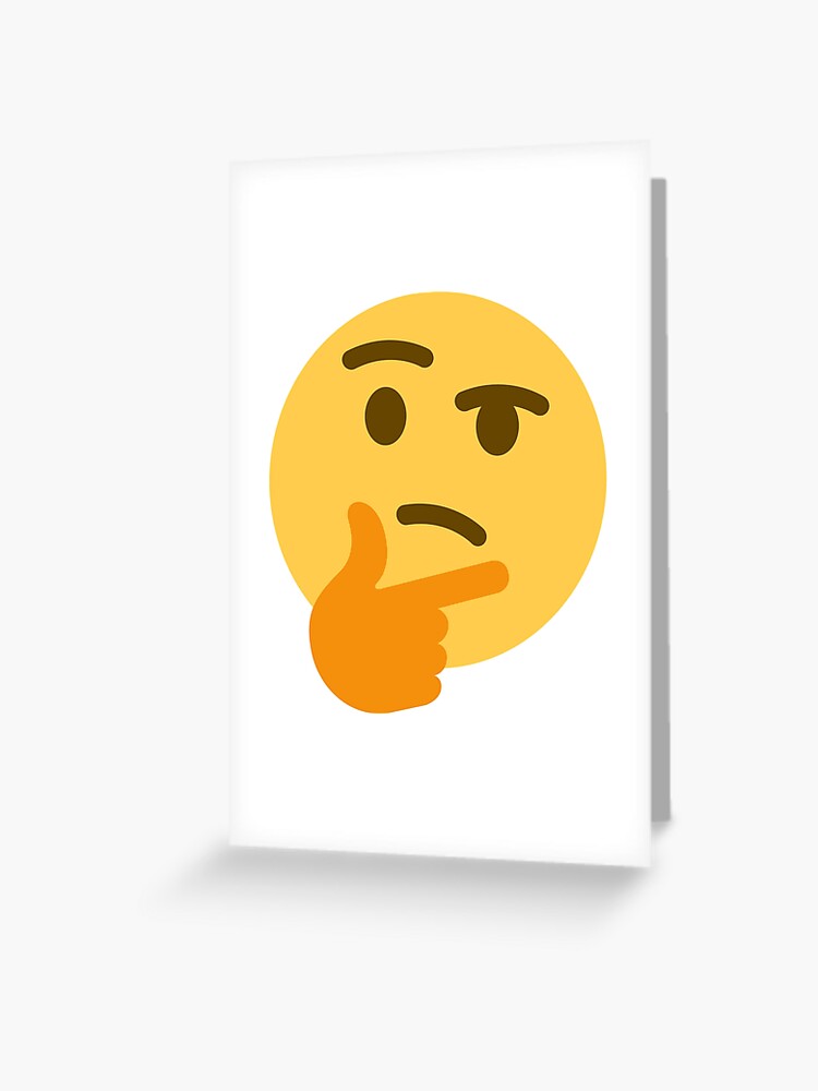 Thinking emoji meme (small) | Greeting Card