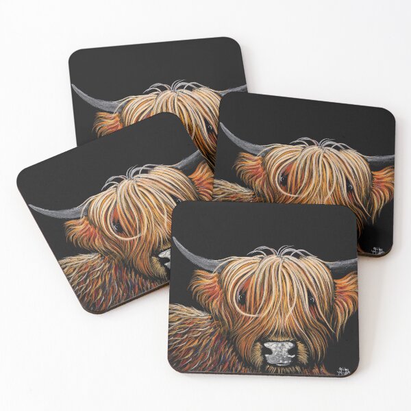 Item preview, Scottish Highland Cow PRiNT 'HAMISH' by Shirley MacArthur designed and sold by Shirley MacArthur Art.