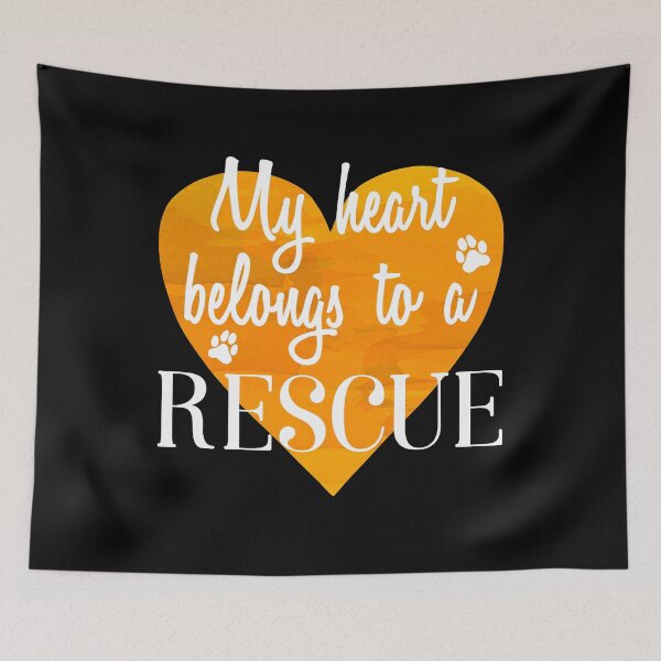 Item preview, Animal lovers - Heart belongs to a rescue designed and sold by PaperStorm.