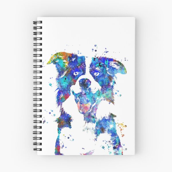 Artikelvorschau, Border-Collie, Border-Collie Aquarell, Border-Collie-Porträt entworfen und verkauft von Rosaliartbook.