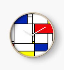 Mondrian Minimalist De Stijl Modern Art Uhr