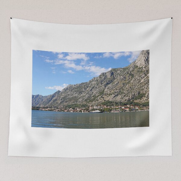 Item preview, Port and old town Kotor landscape Montenegro designed and sold by goceris.