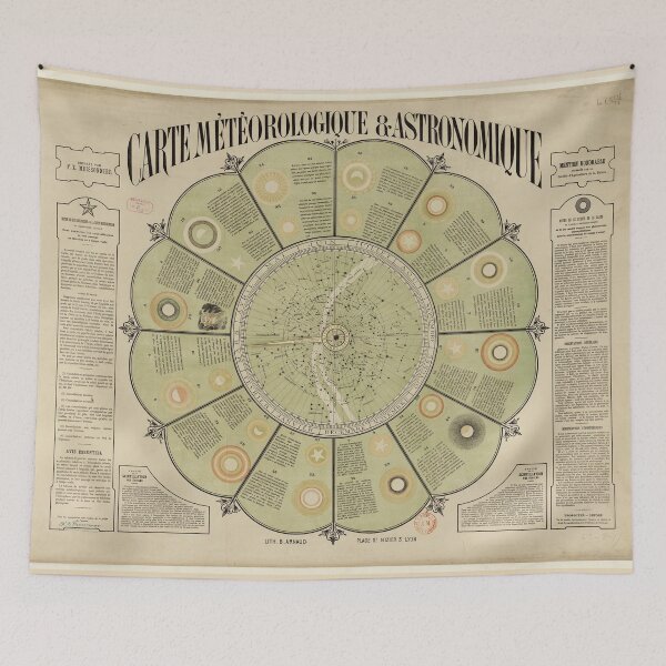 Item preview, Meteorological and Astronomical Map by François-Xavier Meissonnier (1877) designed and sold by allhistory.