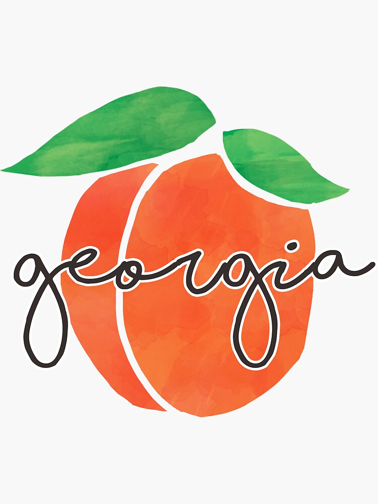 "Peach State" Sticker for Sale by piccoloflute Redbubble