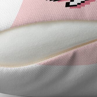 Alternate view of Dead Kaomoji - Pixel Speech Bubble - (Pink) Throw Pillow