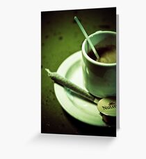 Coffee shop in Amsterdam Grußkarte