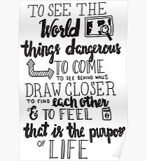 Walter Mitty Life Motto - Black Poster