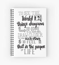 Walter Mitty Life Motto - Black Spiral Notebook