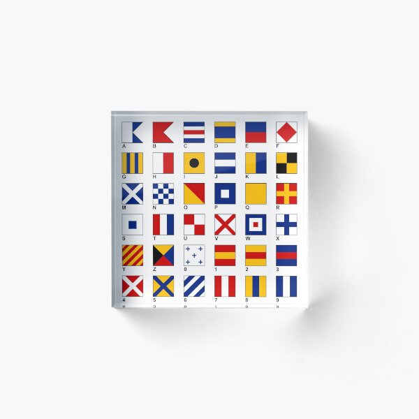 Nautical Flags Acrylic Block