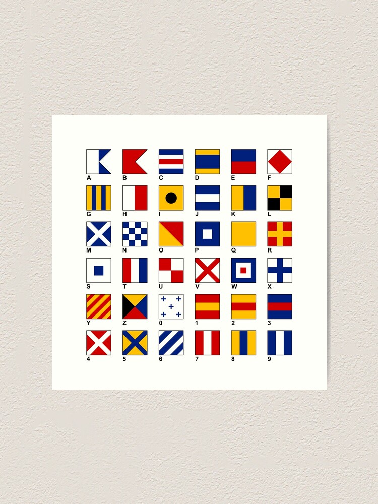 “Nautical Flags” Art Print for Sale by tandre | Redbubble